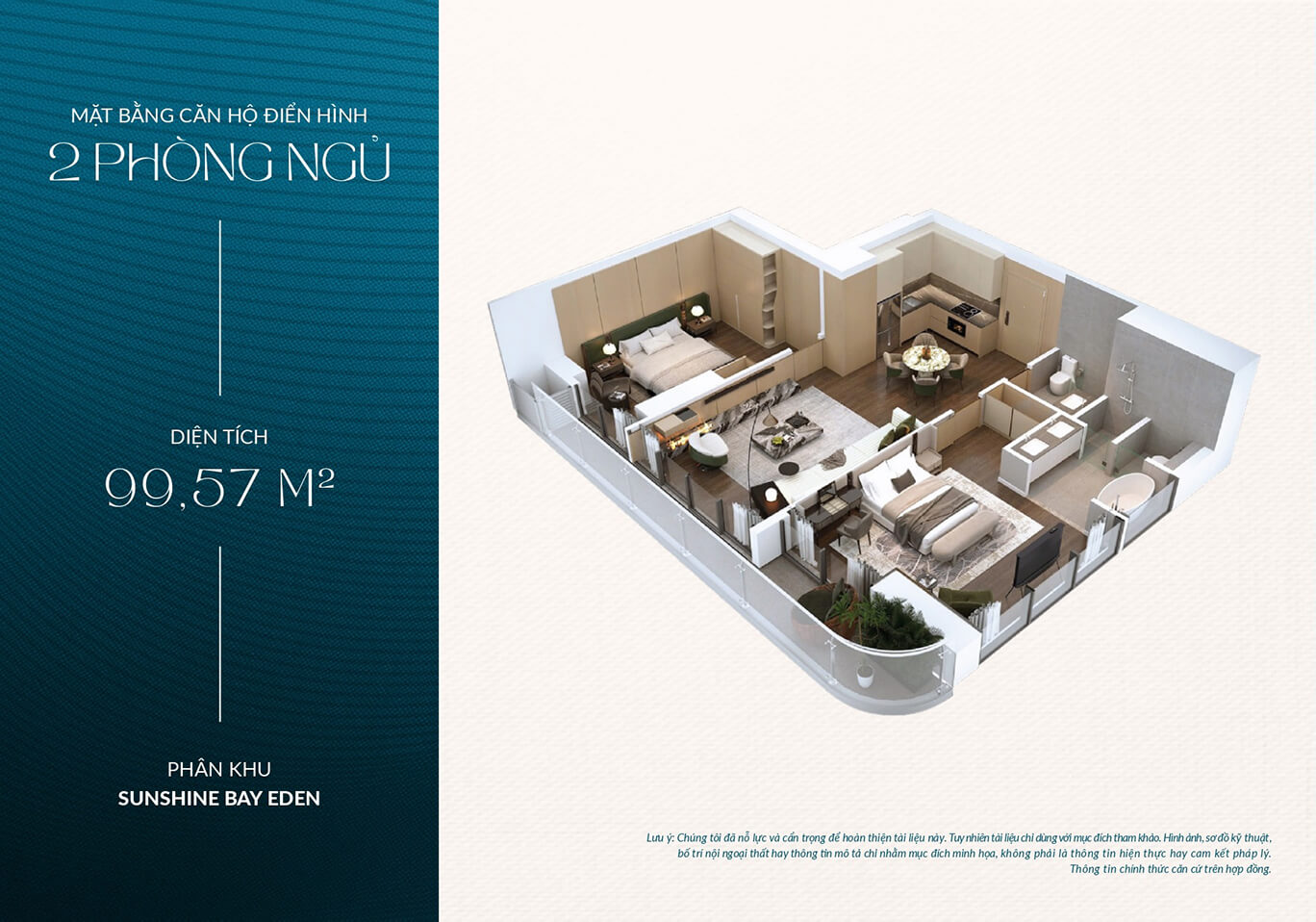 CĂN HỘ 2 PHÒNG NGỦ 2 căn hộ 2 phòng ngủ sunshine bay vũng tàu 90.75m2