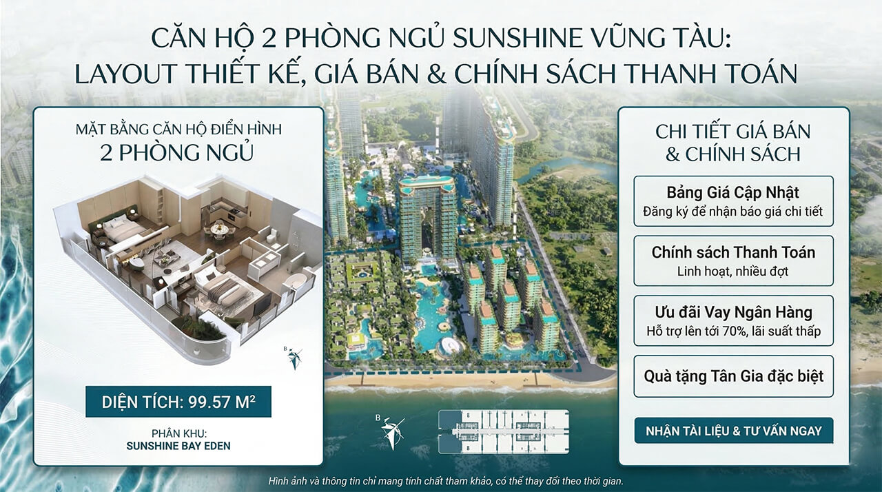 Căn Hộ 2 Phòng Ngủ Sunshine Vũng Tàu